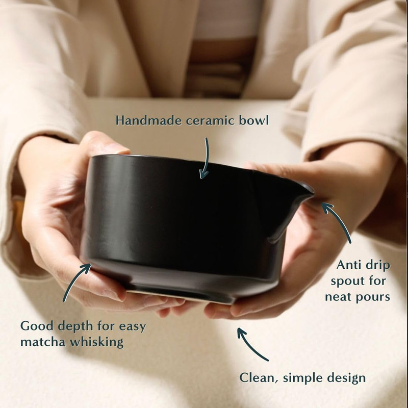 Complete Matcha Tea Ceremony Set - Includes: Bamboo Matcha Whisk & Bamboo Tea Sc gallery