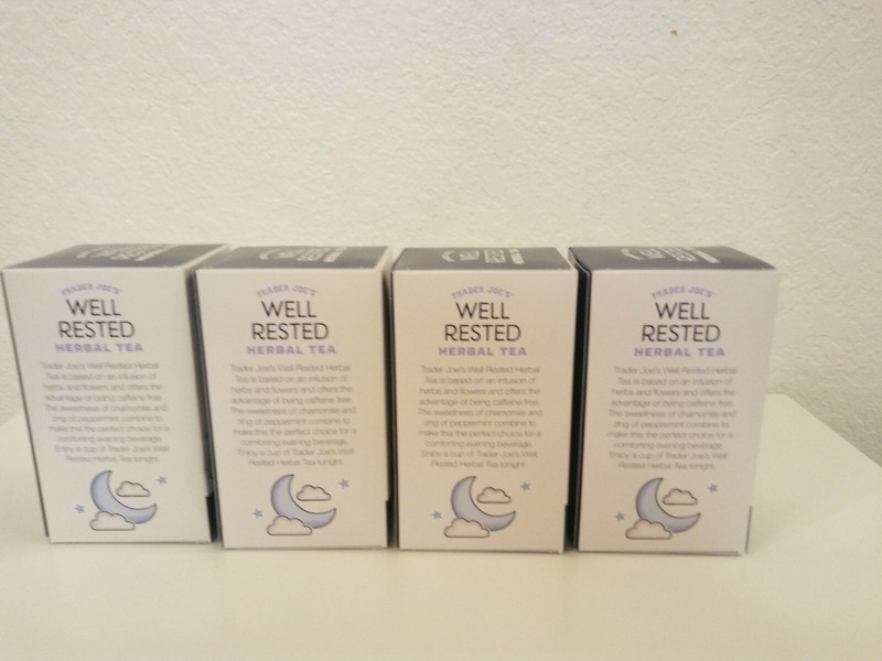 4 PACK Trader Joes Well Rested Chamomile Tea 20 Bags Box Decaf gallery