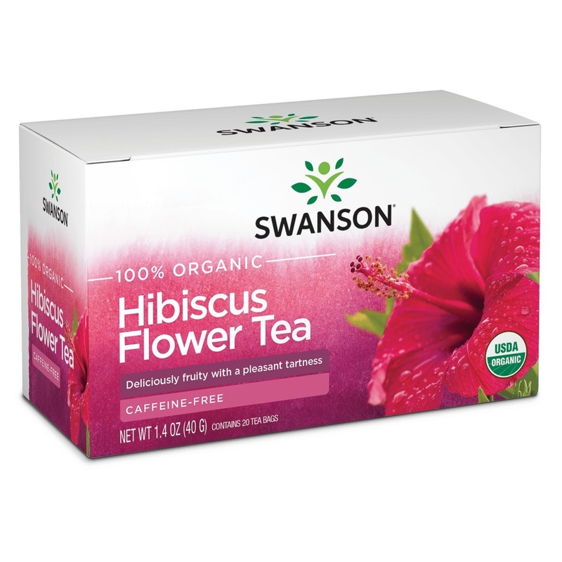 Swanson 100% Organic Hibiscus Flower Tea Support Strength – Wellness Balance