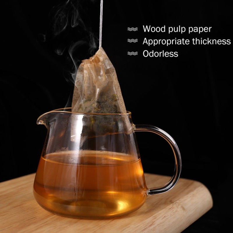 300 Pcs Drawstring Tea Bag Empty Filter Paper Bags For Loose Leaf Tea 5x7 cm gallery
