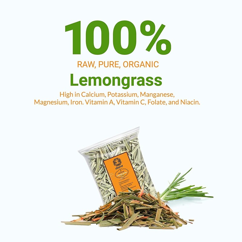 Akshit Organic Dried Lemongrass, Loose leaf tea, Te De Limon, 100% USDA Certifie gallery