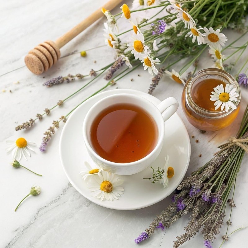 Organic, Chamomile & Lavender - Chamomile Tea Supporting Stress Relief and Re... gallery