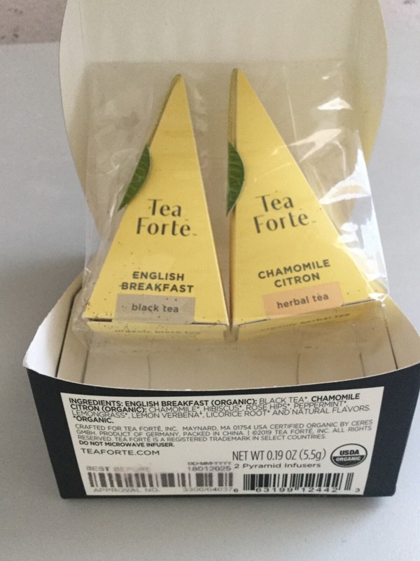 Tea Forte 2-pack Boxed Tea Sampler (English Breakfast, Camomile Citron) Organic gallery