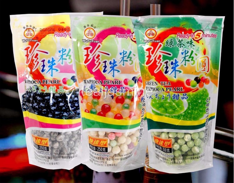 3-Pack Variety Tapioca Pearls Boba Bubble Tea WuFuYuan Brand Quick Cook 8.8 Oz