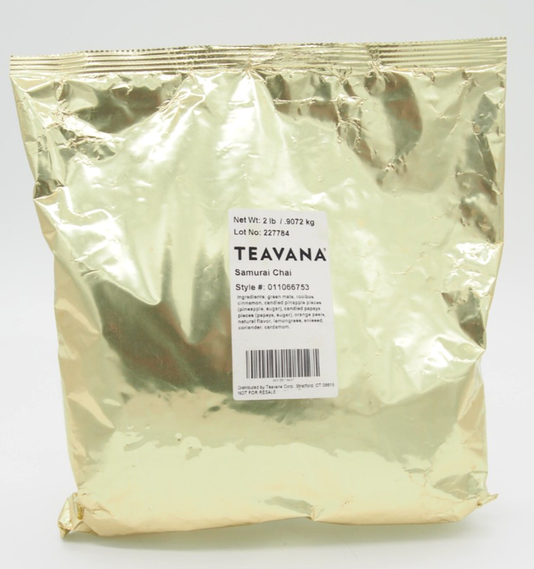 TEAVANA Original SAMURAI CHAI Bagged Tea Green Mate Rooibos 2lb FACTORY SEALED gallery