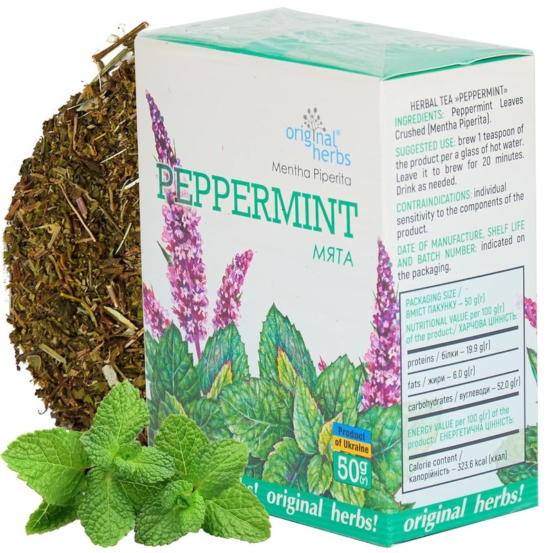 Peppermint tea ( Мята ) – 50g (1.76 oz) | Wild-Crafted Loose Leaf,Original Herbs