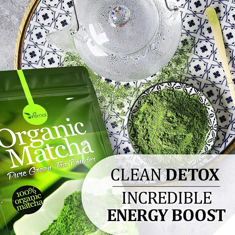 4oz Organic Matcha Powder-Energy Boost, Focus, Antioxidants | Pure Green Tea gallery