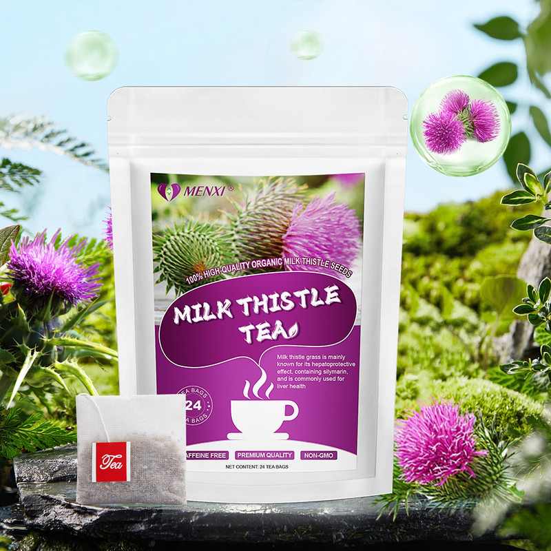 Organic Milk Thistle Seed Tea Bags - 24 Count Liver Cleanse & Detox Support gallery