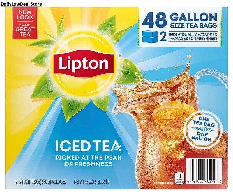 Lipton Iced Tea, Gallon Size Tea Bags (48 ct.) FRESH – FAST SHIPPING