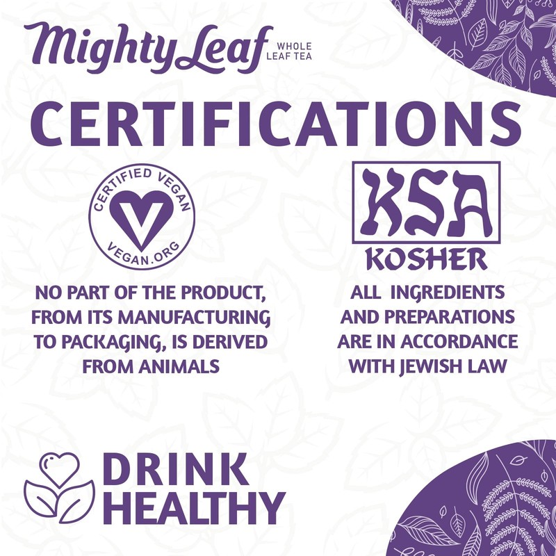 Mighty Leaf Vanilla Bean Tea, 100 Tea Pouches gallery