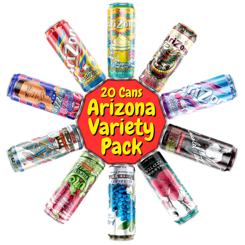 Arizona Iced Tea 22oz Cans Assorted Flavors 20 Pack – Drink Variety USA