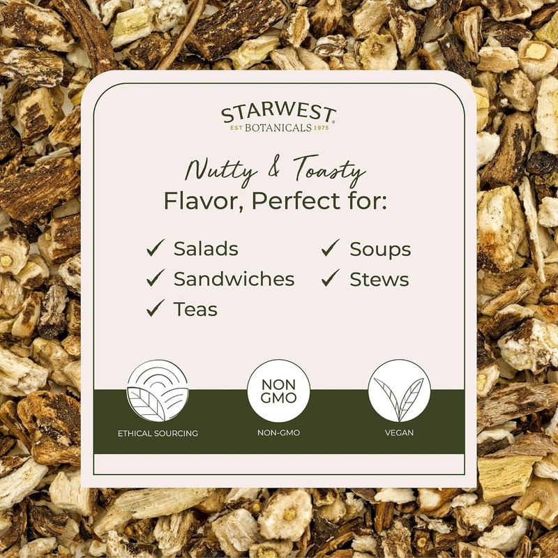100% Organic Dandelion Root Tea - Loose Leaves [16 Ounce] for Health & Wellness gallery