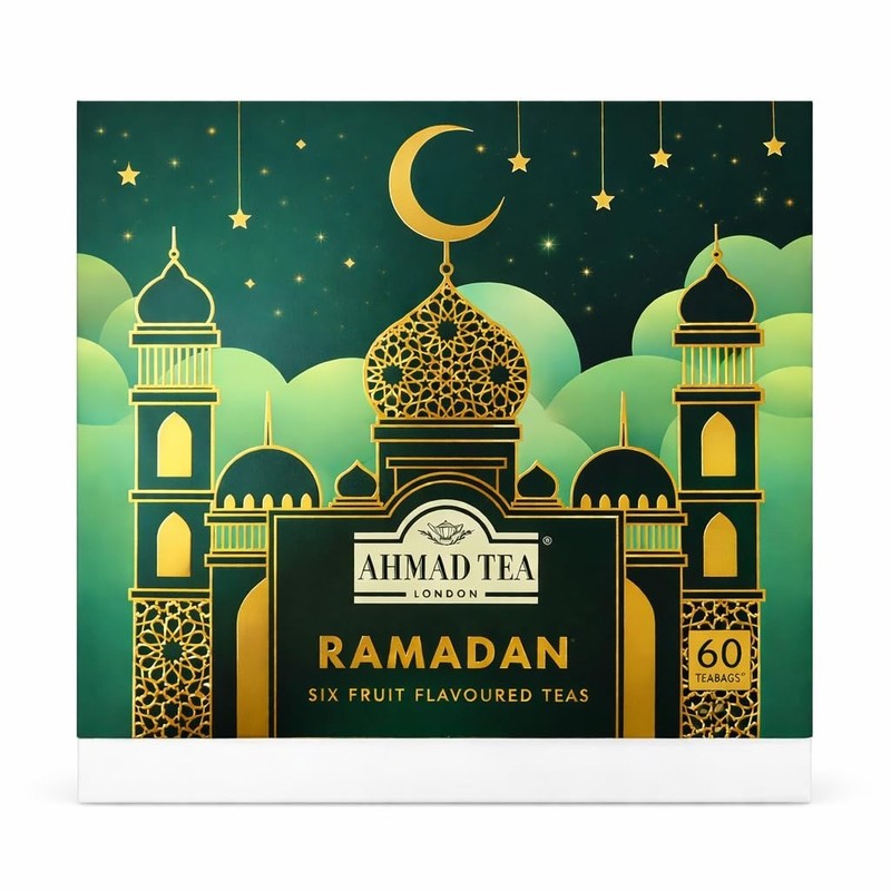 Fruity Tea Gift Box - 60 Assorted Black & Green Teabags for Ramadan Celebration gallery