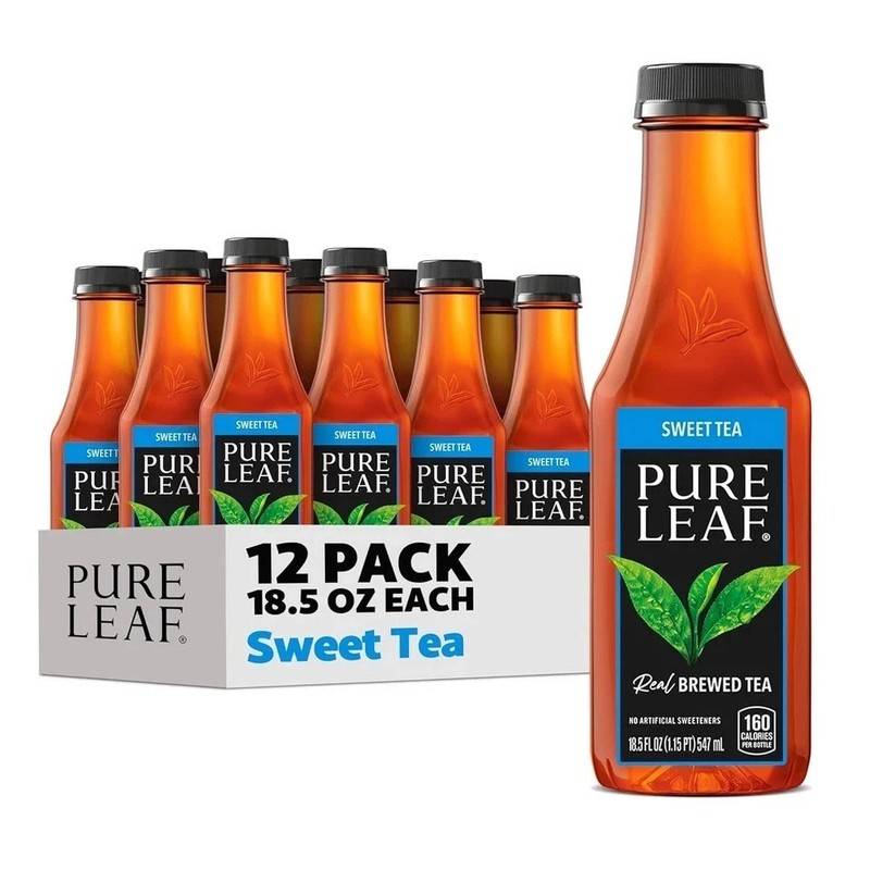 Pure Leaf Iced Tea, Sweet Tea, Real Brewed Tea, 18.5 Fl Oz Bottles (Pack of 12