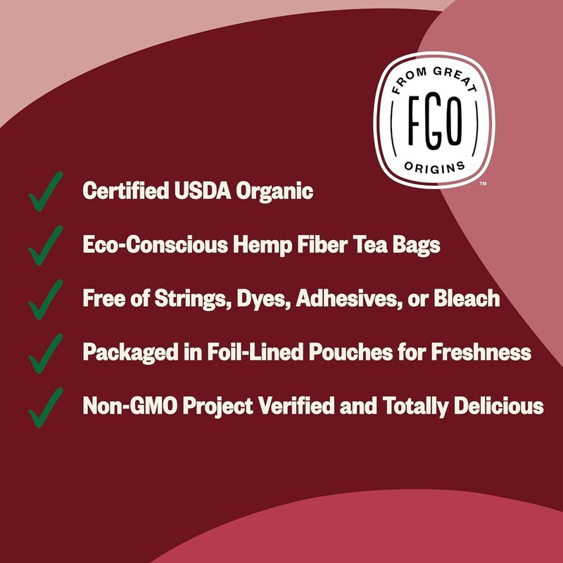 100 Eco-Conscious Organic Red Raspberry Leaf Tea Bags - Caffeine Free Delight gallery