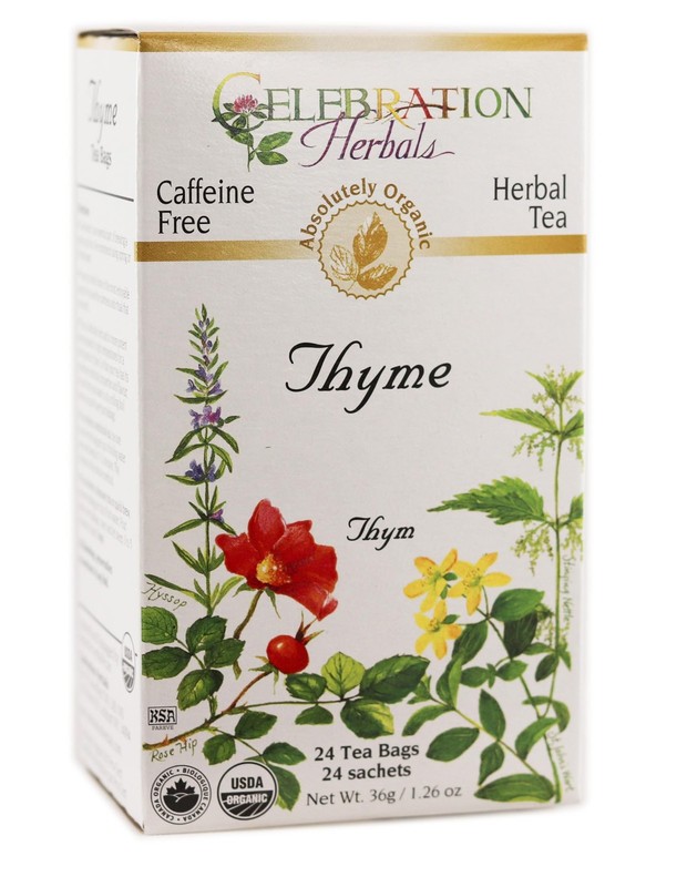 CELEBRATION HERBALS Thyme Leaf Tea Organic 24 Bag, 0.02 Pound