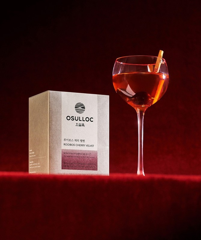 Osulloc Rooibos Cherry Velvet | Caffeine-Free Herbal Tea | 10 Pyramid Bags gallery