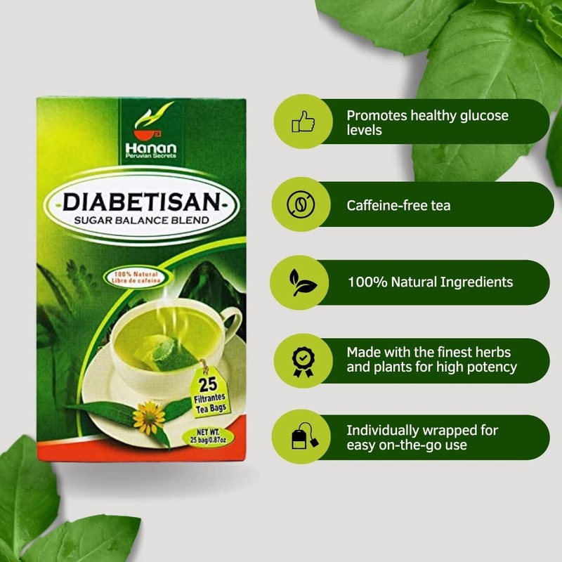 Deabetisan Herbal Tea -100% Natural Sugar Balance Tea Blend 100 Teabags from Per gallery