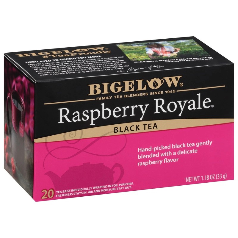 Bigelow Tea Raspberry Royale Black Tea Bags, Caffeinated, 20 Count, Pack of 6