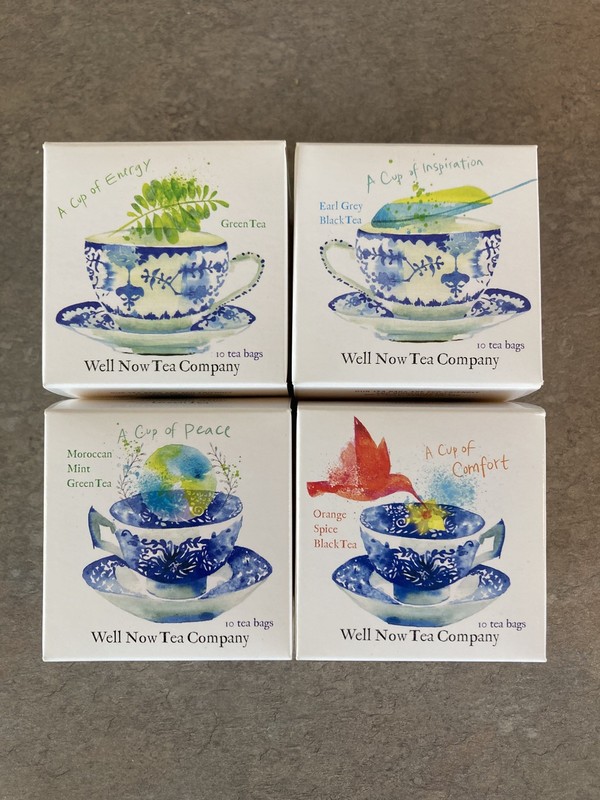 NIB Well Now Green And Black Tea Collection 40 Tea Bags In 4 Boxed Flavors