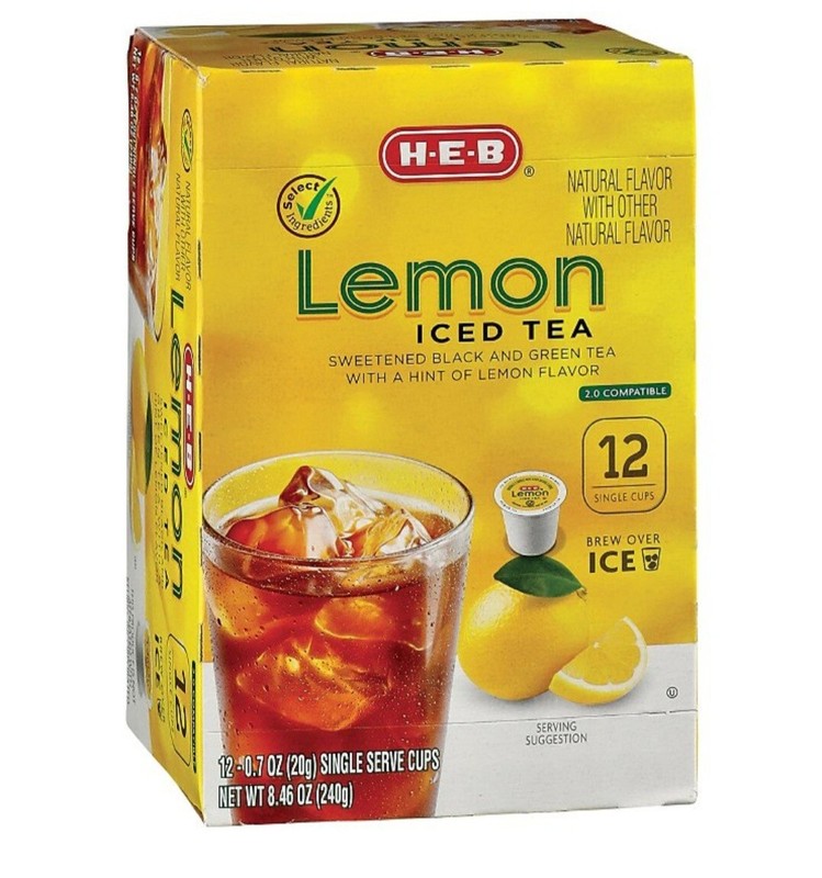 Lemon Iced Tea K-Cup Pods Southern Sweet Black & Green Tea, 12 Ct Box