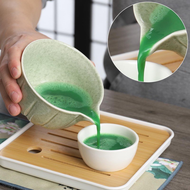 Matcha whisk Set, 8 Pcs Matcha Set with Holder/Scoop/Sifter/Leather Storage ,... gallery