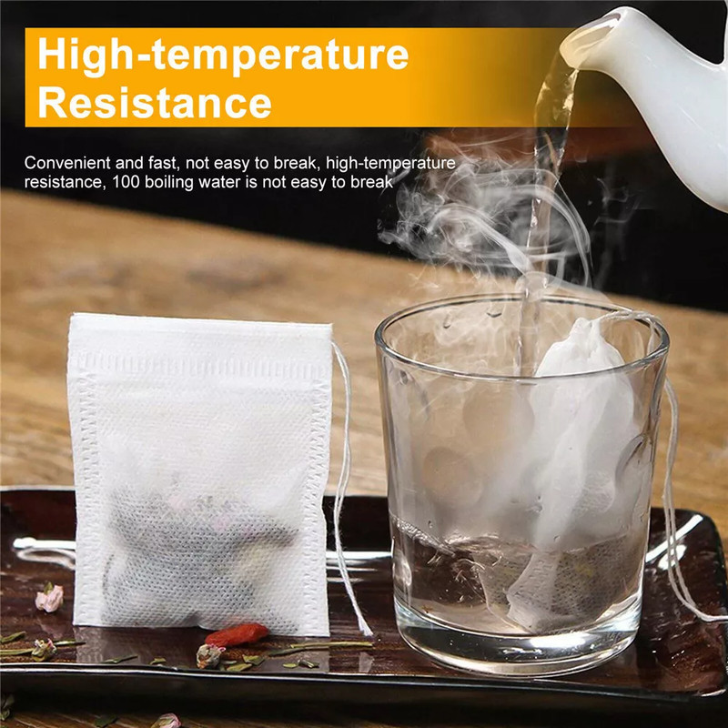 300x Cotton Drawstring Sealed Filter Bag Disposable Loose Leaf Tea Bag Mesh Bag gallery