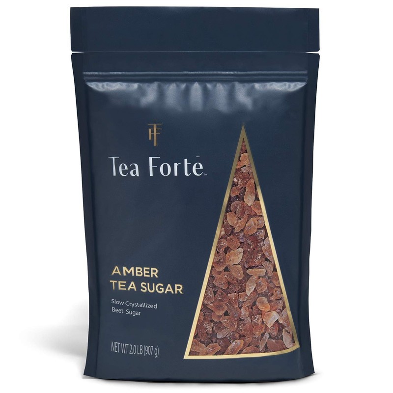 Natural Amber Hue Beet Rock Sugar Crystals for Tea and Coffee, Dissolves Quic...