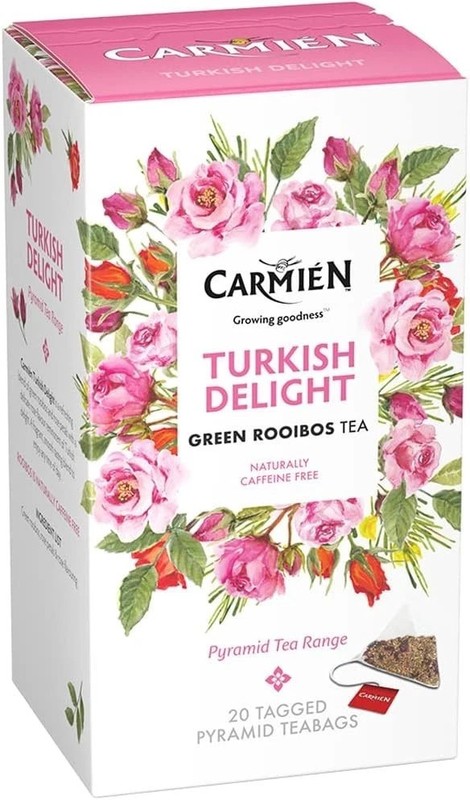 Carmién Tea Pyramid range: Turkish Delight Rooibos Tea 20’s (50g)
