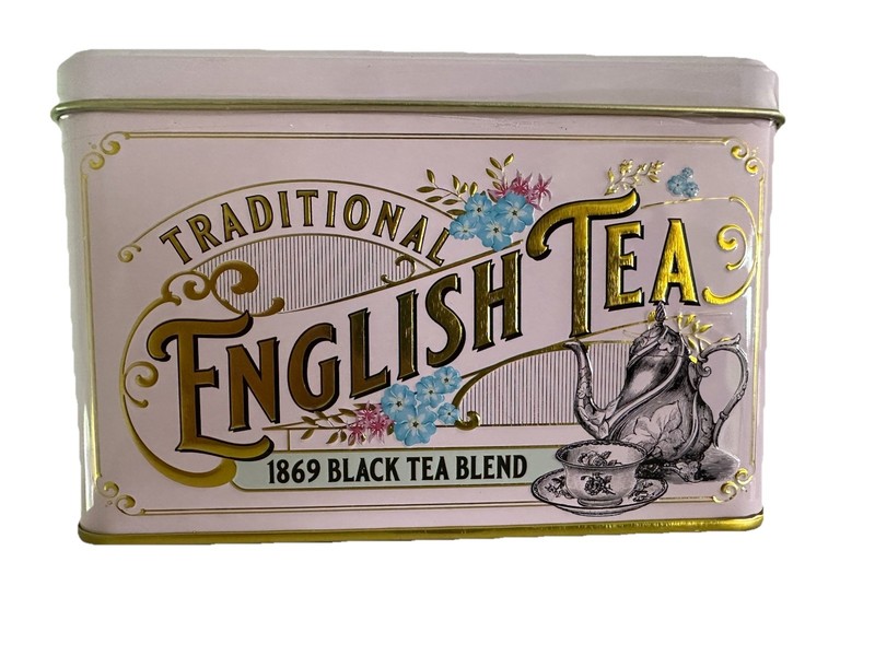 New English Tea Victorian Collection Fine Afternoon 40 Bags Pink Tin New Sealed