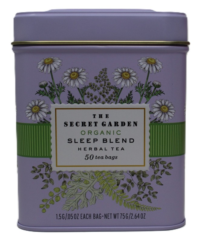 Organic Sleep Tea Secret Garden 50 Tea Bags Reusable Tin Exp 12/27 New