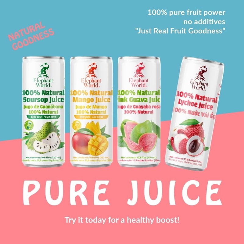 100% Natural Assorted Superfruit Juices - Soursop, Mango, Guava, Lychee - No Sug gallery