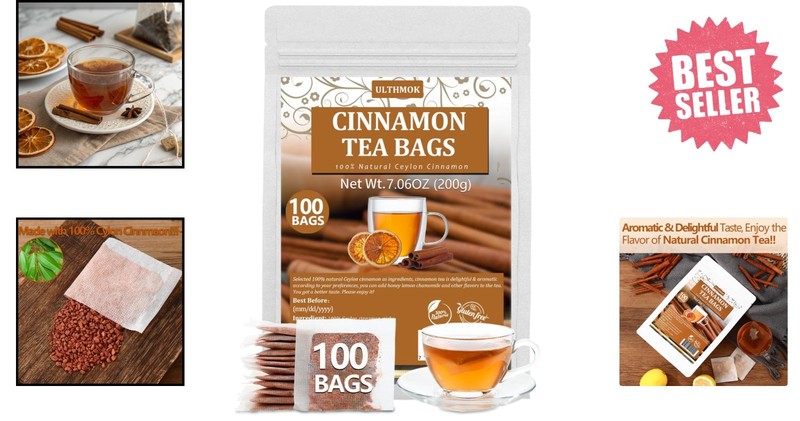 100% Ceylon Cinnamon Tea Bags - Natural Immune & Digestion Support gallery