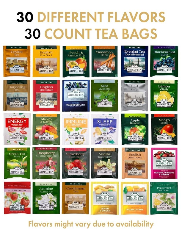 Ahmad Tea Sampler Assortment - 30 Unique Flavors in Elegant Gift Box gallery