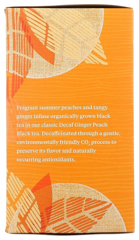 Decaf Organic Ginger Peach Black Tea Bags – Refreshing 20 Count for Anytime gallery