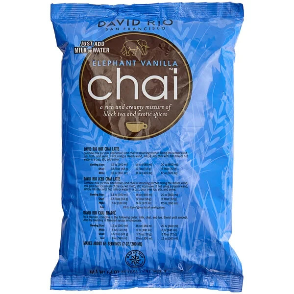 David Rio Elephant Vanilla Chai, Bulk, 4lb. Bag 01/27