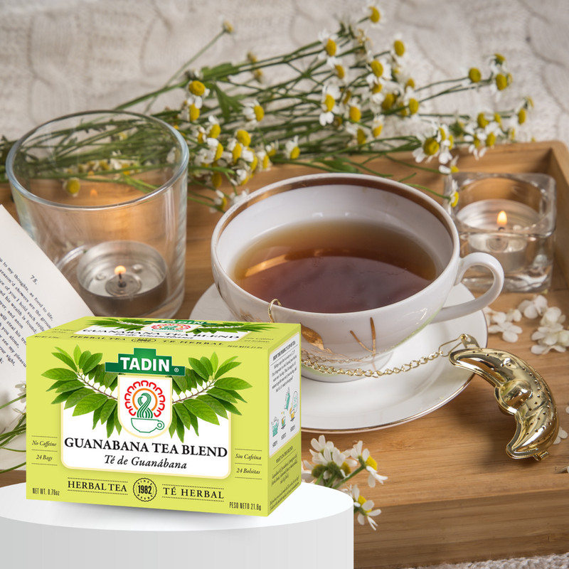 Tadin Guanabana Tea Blend, 24 Bags 0.76 fl oz, Herbal & Caffeine-Free (6-Pack) gallery