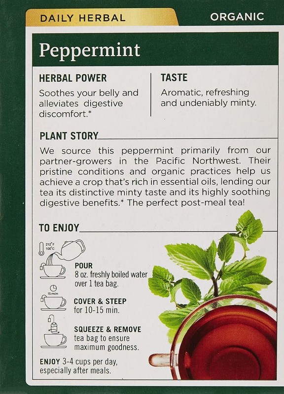 Refreshing Organic Peppermint Tea, 16 Bags Each - Alleviate Digestive Discomfort gallery