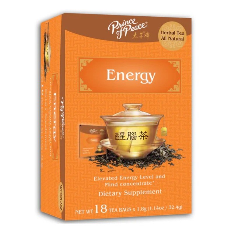 Energy Tea-Peppermint Green Tea-Wellness Tea-Herbal Tea-18 Tea Bags-Healthy Tea
