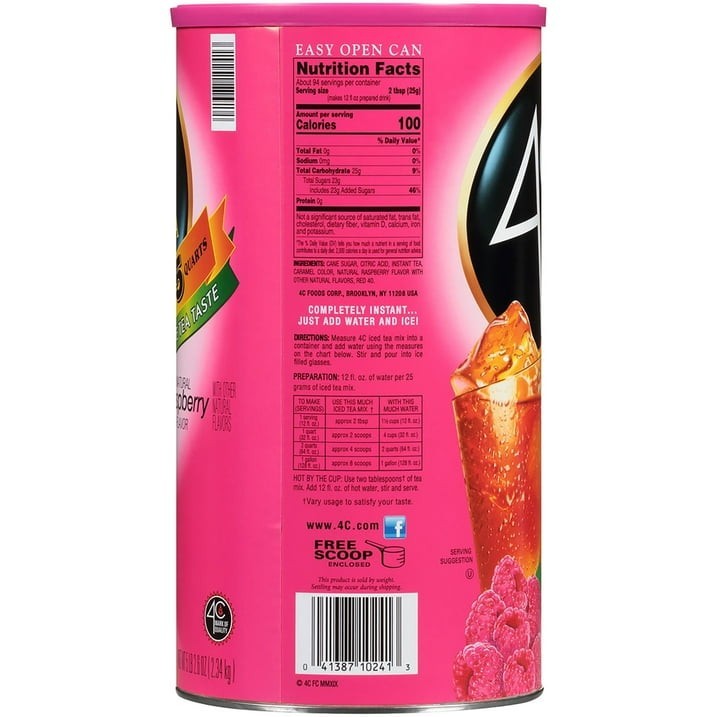 3 Pack - 4C 35 QT Raspberry Iced Tea Mix (82.6 oz.) gallery