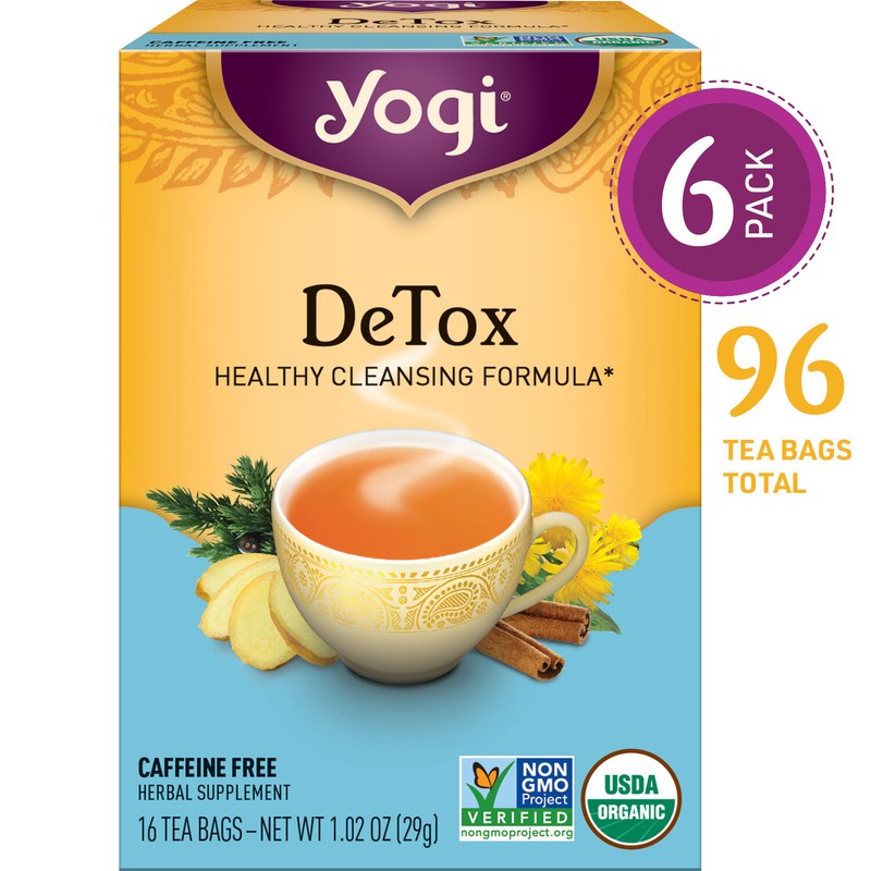 Yogi Tea – DeTox – Healthy Cleansing Formula – 6 Pack, 96 Tea Bags