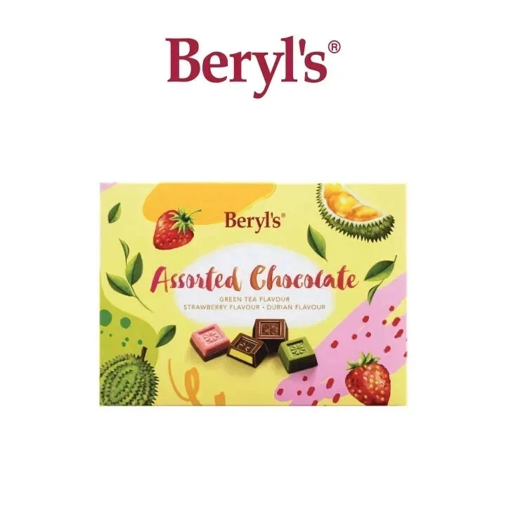 Beryl's Assorted Chocolate Strawberry, Durian Flavour 100g free shipping world gallery