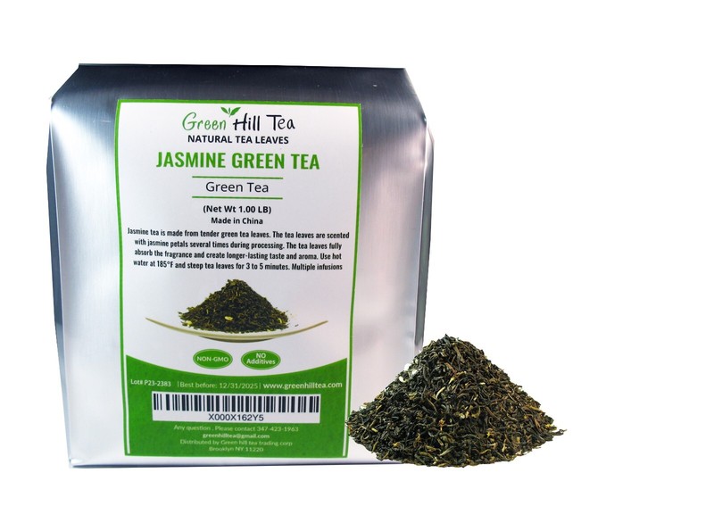 Green Tea with Jasmine flowers loose tea 1 LB Bag