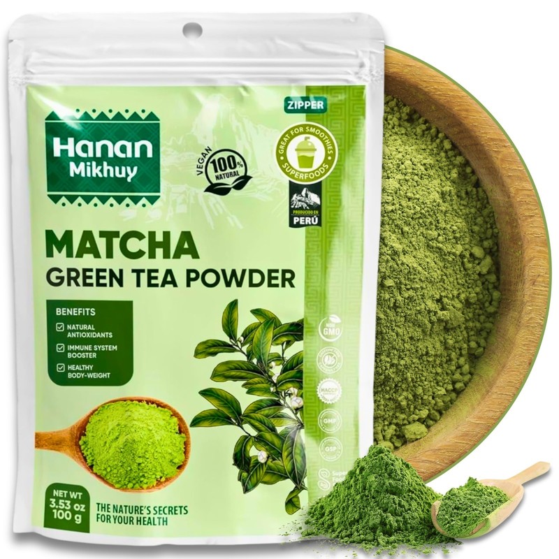 Matcha Green Tea (Té Verde) Powder (Molido) from Peru Andes 100% Natural