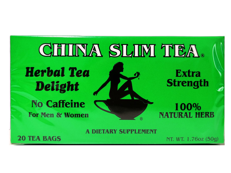 China Slim Tea Natural Herbal Tea No Caffeine Extra Strength 1.76oz – 20 Teabags