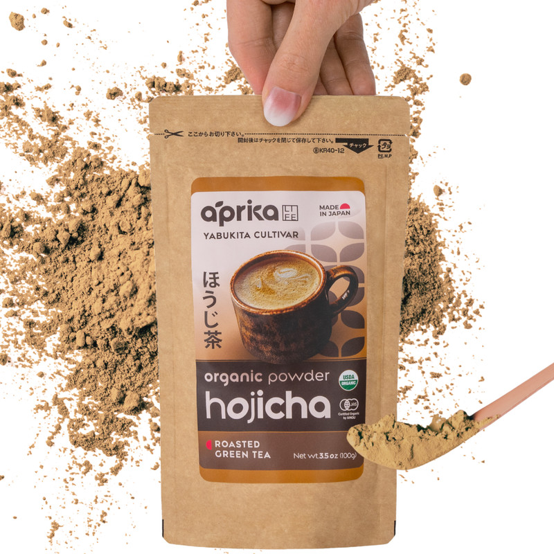 Organic Hojicha Roasted Green Tea Powder - Authentic Japanese Tea 100g/3.5 oz gallery