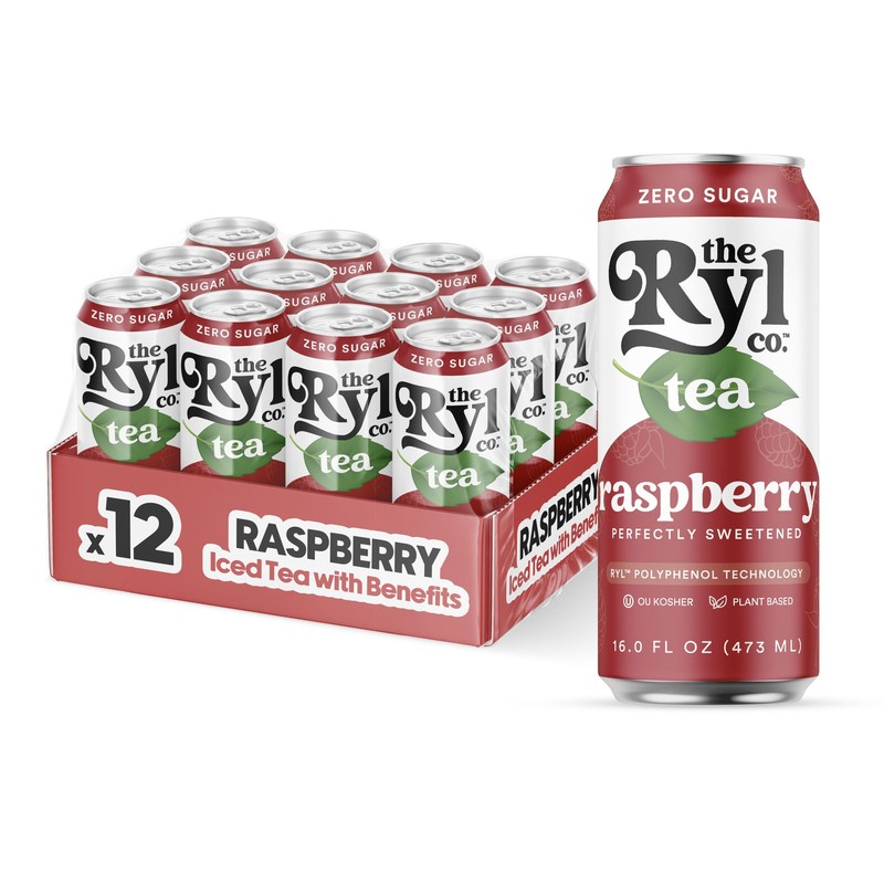 Ryl Iced Tea, Raspberry, Antioxidant Superblend, Zero Sugar, Low Carb, Zero C...