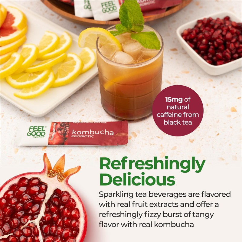Kombucha Iced Tea Packets, Delicious Pomegranate Flavored Refreshing Instant ... gallery