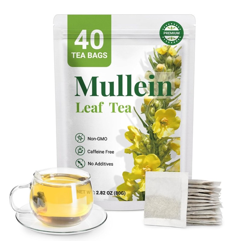 40 Mullein Tea Bags For Lungs - 100% Pure Mullein Leaf | For Lung Health & Re... gallery