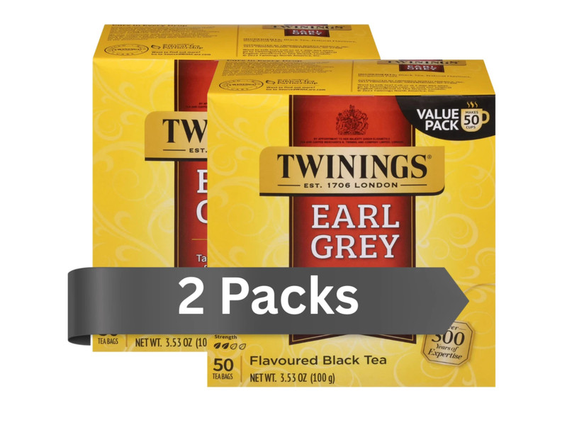 2 Box – Twinings Earl Grey Citrus and Bergamot Black Tea Bags, 50 Count Box